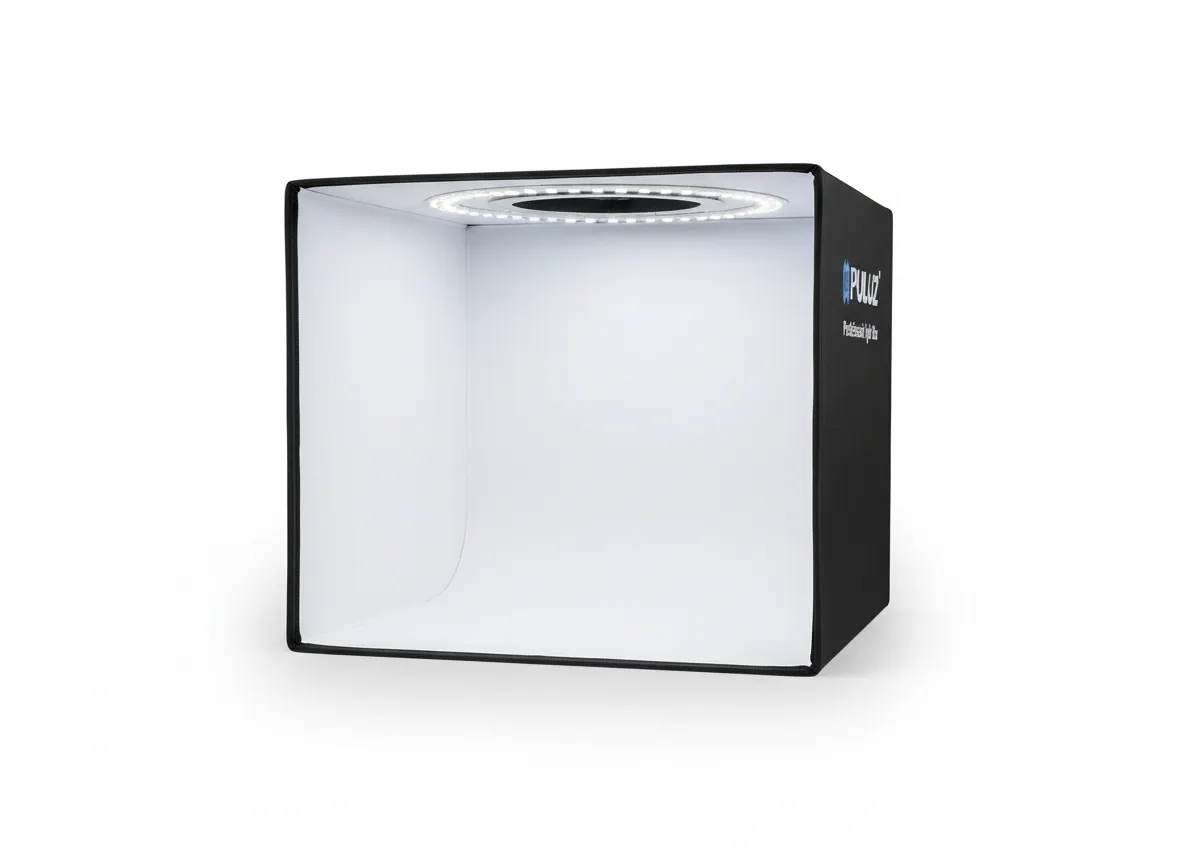 Caja de Luz Fotográfica  Plegable 40 cm con Iluminación Circular-USB